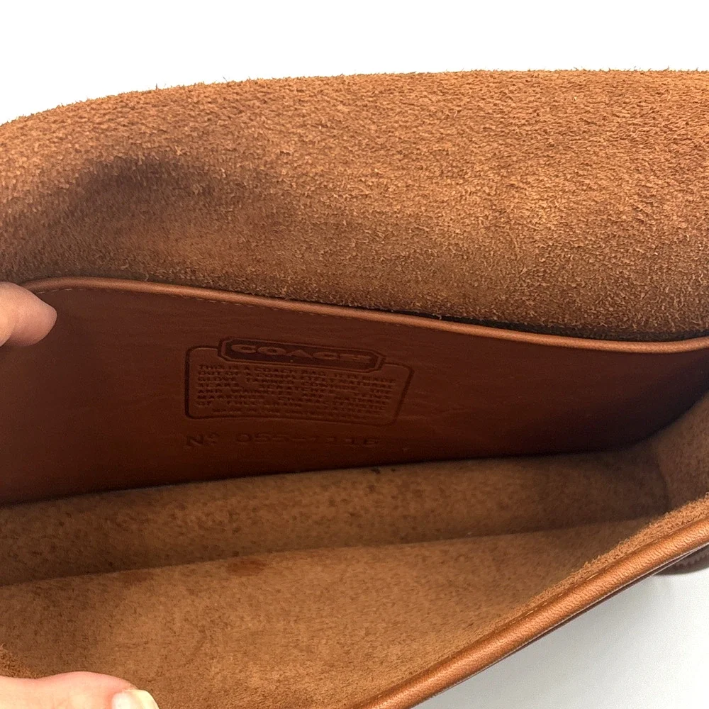 Vintage Coach 1116 Flap British Tan Leather Crossbody Purse Bag Classic